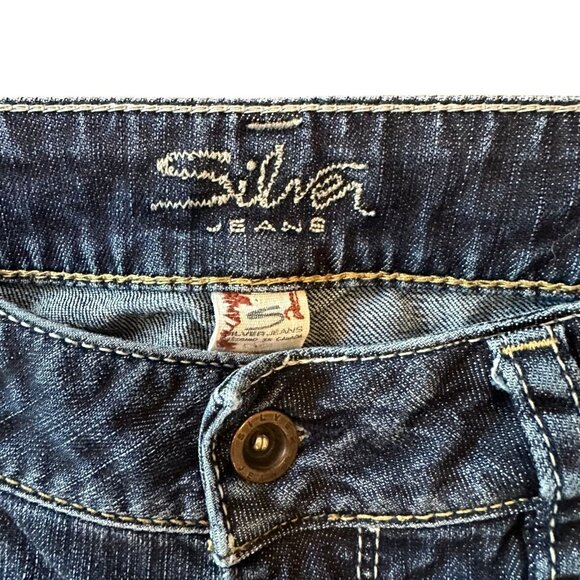 Silver Jeans Suki Flap Bootcut Embroidered Pockets Size 31 x 32 Medium Wash - Picture 5 of 7